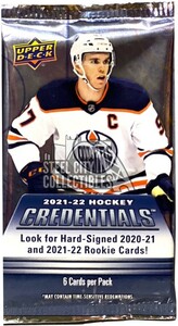 Upper Deck Upper Deck Credentials Hockey 21/22 Booster 053334978194