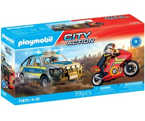 Playmobil Playmobil 71875 Pick-up de police avec moto & 2 personnages 4008789718754
