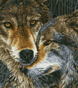 Diamond Dotz Broderie Diamant - Loups museau à museau (Muzzle Nuzzle) (Diamond Painting, peinture diamant) 4897073244303