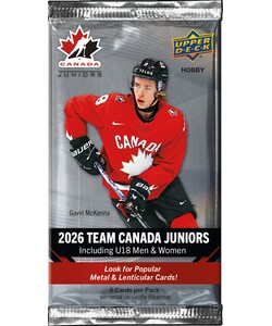 Upper Deck Upper Deck Team Canada Juniors Hockey 2025/26 Hobby Booster (unité) (6/15/12) 053334127004