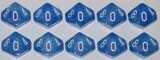 Chessex Dés 10d10 bleu (10 x d10) 601982024031