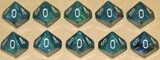 Chessex Dés 10d10 bleu marbre (10 x d10) 601982024192