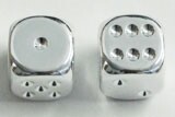 Chessex Dés d6 paire argent (2 x d6) 601982026387