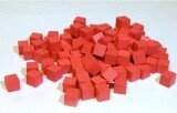 Mayday Games Pièces de jeu cube rouge bois 10 mm 
