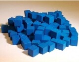 Mayday Games Pièces de jeu cube bleu bois 8 mm 