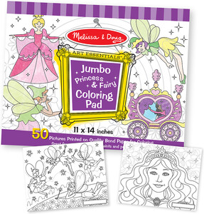 Melissa & Doug Bloc à colorier jumbo aux motifs princesse et fée Melissa & Doug 4263 000772142632