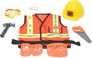 Melissa & Doug Costume de travailleur de la construction, marteau, scie Melissa & Doug 4837 000772148375