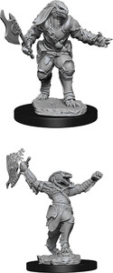 NECA/WizKids LLC Dnd unpainted minis wv11 female dragonborn fighter 634482900017