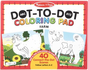 Melissa & Doug Bloc à colorier à numéros point à point animaux de la ferme Melissa & Doug 30260 000772302609