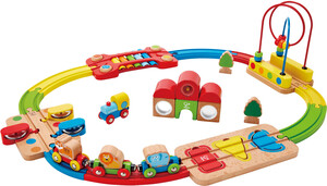 Hape Train de bois - Rainbow puzzle railway 6943478021730