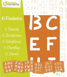 Avenue Mandarine 6 pochoirs '' alphabet '' 3065500424500