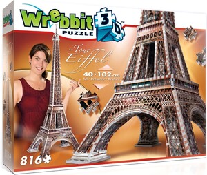 Wrebbit Casse-tête 3D Tour Eiffel, Paris, France (816pcs) 665541020094