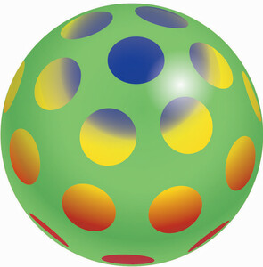 Fabricas Selectas Ballon vert à pois 8" non gonflé (Inflate-a-ball) 754316132077