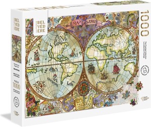 Belvedere Puzzle Casse-tête 1000 Prestige - Mappemonde 061152816901