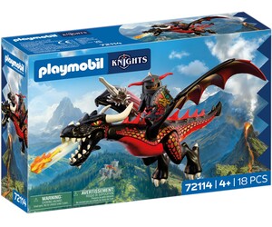 Playmobil Playmobil 72114 Dragon noir & chevalier 4008789721143