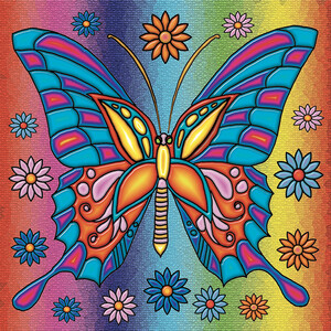 Jacarou Broderie diamant Mona le Papillon / Butterfly 036336331082
