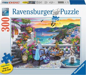 Ravensburger Casse-tête 300 Large Coucher de soleil à Santorini 4005556171309