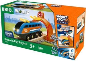 BRIO Brio Train en bois Smart Tech sound - Locomotive à enregistreur vocal 33971 7312350339710