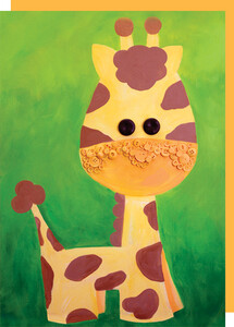Staifany Gonthier Graphisme Carte fête Pétunia (girafe) 