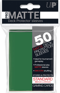 Ultra PRO Protecteurs de cartes Standard PRO-Matte vert foncé 66x91mm 50ct 074427826529