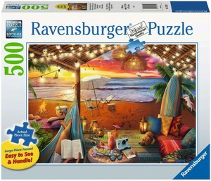 Ravensburger casse-tete Casse-tête 500 Large Coucher de soleil/plage 4005556167951