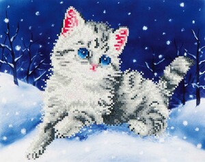 Diamond Dotz Broderie Diamant - Kitten in the Snow (Diamond Painting, peinture diamant) 4897073240718