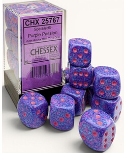 Chessex Dés 12d6 16mm Speckled purple passion 601982076153