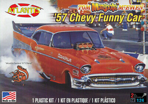 Atlantis Models Modèle à coller 57 chevy funny car, tom mcewen 1/24 850002740608