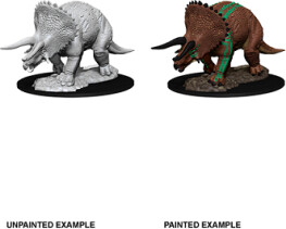 NECA/WizKids LLC Dnd unpainted minis wv7 triceratops 634482735336