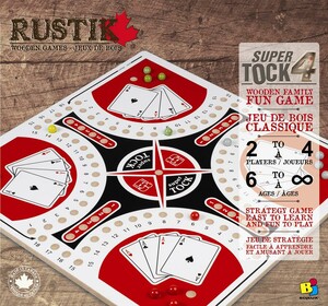 Rustik toc/tock et Parchisi jeu 4 joueurs 20 x 20 (fr/en) 061404001178