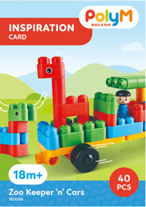 PolyM PolyM Zoo Keeper 'N' Cars (40pcs) 694347802149