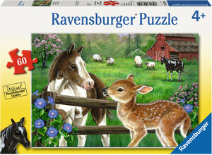 Ravensburger Casse-tête 60 Nouveaux-nés, poulain et faon 4005556096251