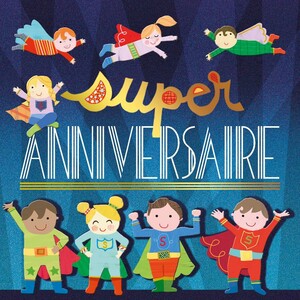 Groupe Editor Carte fête Super anniversaire - Héros sans texte *