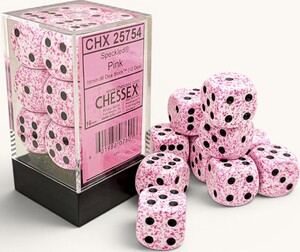 Chessex Dés 12d6 16mm Speckled pink 601982076016