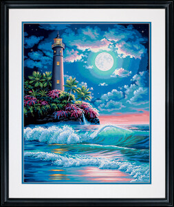 Dimensions PaintWorks Peinture à numéro Phare au clair de lune 16x20" 91424 088677914240