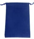 Chessex Pochette à dés 4x6" suédine bleu royal (simili suède) 