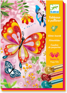 Djeco Tableau à pailleter Papillons (fr/en) 3070900095038