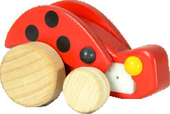 BAJO Bajo Coccinelle en Bois à Rétro-Friction 5906554226055