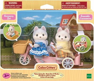 Calico Critters Calico Critters Tandem Cycling Set - Husky Sister & Brother 020373219786
