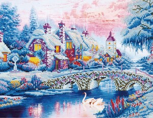 Diamond Dotz Broderie Diamant - Village d'hiver (Winter Village) (Diamond Painting, peinture diamant) 4897073240978