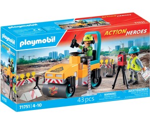 Playmobil Playmobil 71751 Ouvriers avec rouleau compresseur et signalisation 4008789717511