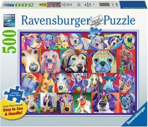 Ravensburger Casse-tête 500 Large Chiens hauts en couleur 4005556167944