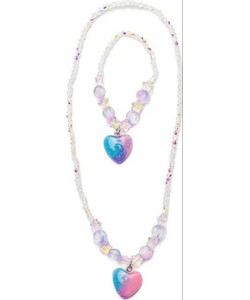 Creative Education Galaxy Heart Necklace & Bracelet 771877861635
