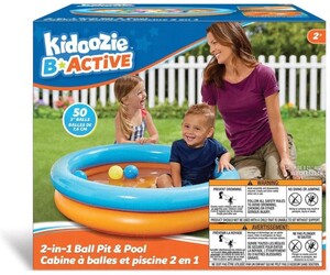 Kidoozie Kidoozie : Piscine à balles / piscine pour se baigner 2-en-1 86cm X 020373026537