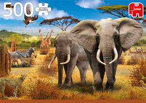 Jumbo Casse-tête 500 Savane africaine, éléphants 8710126188026