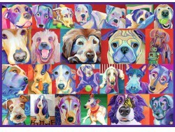 Ravensburger Casse-tête 500 Large Chiens hauts en couleur 4005556167944