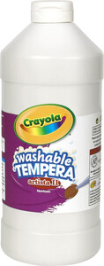 Crayola Peinture à tempera lavable blanc 946 ml 071662003531