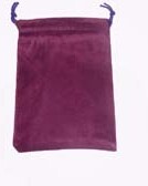 Chessex Pochette à dés 5x7" suédine violette grande (simili suède) 