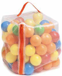 Paradiso Toys Balles de plastique 6cm (100) avec sac refermable, pour piscine à balles 5420051228393