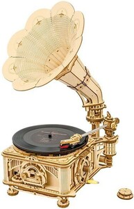 Robotime Construction en bois - Black Gum Gramophone 6946785114720